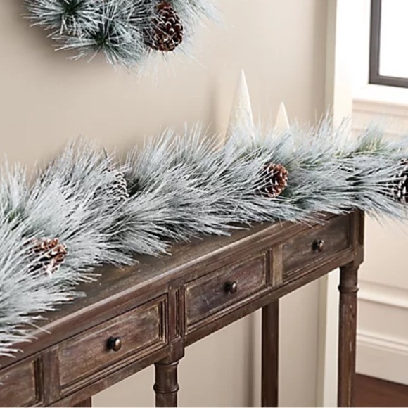Wicker Park White Tip Long Needle Pine Garland - Picture 1 of 5